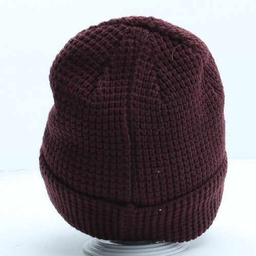 F&F Womens Red Acrylic Beanie One Size