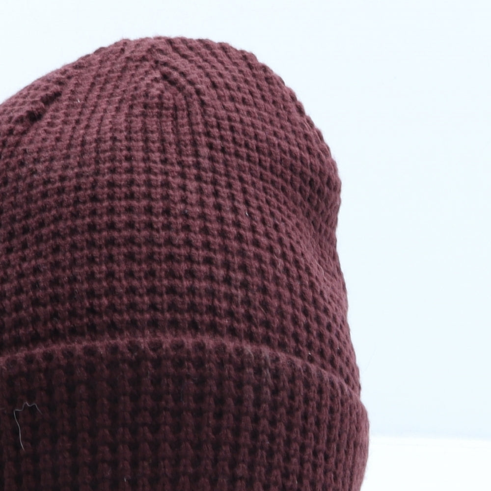 F&F Womens Red Acrylic Beanie One Size