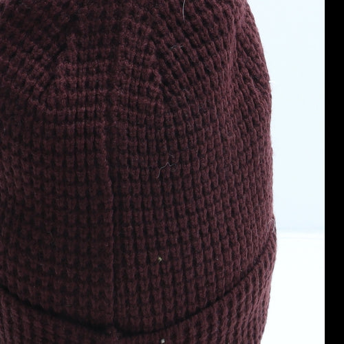 F&F Womens Red Acrylic Beanie One Size