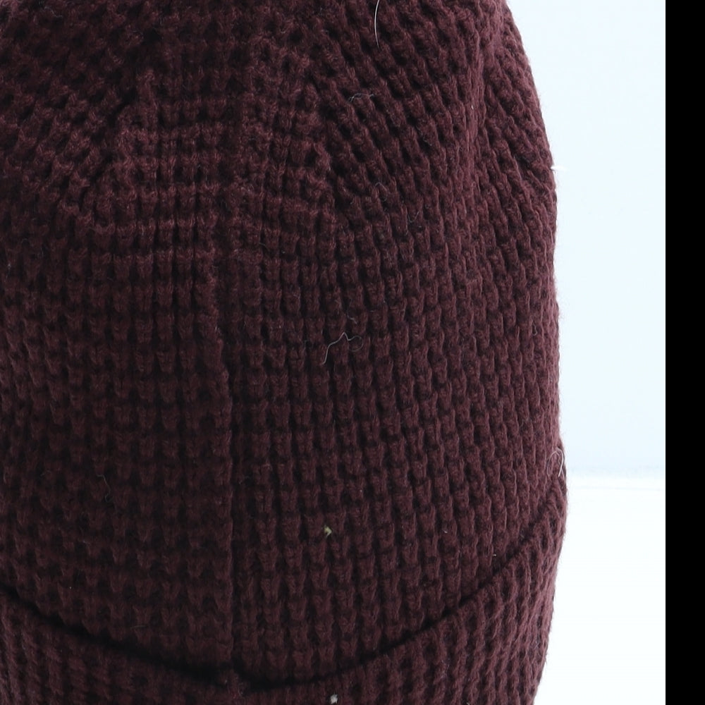 F&F Womens Red Acrylic Beanie One Size