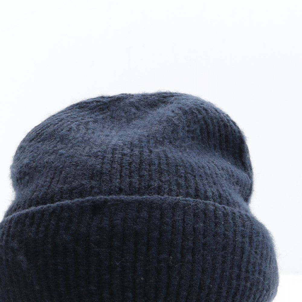 Marks and Spencer Womens Blue Acrylic Beanie One Size