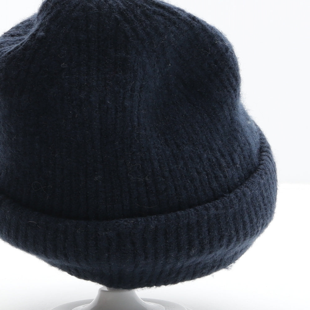 Marks and Spencer Womens Blue Acrylic Beanie One Size