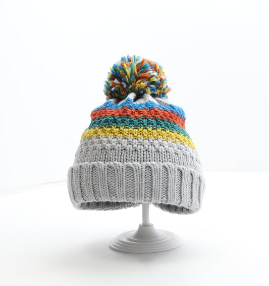 Marks and Spencer Boys Multicoloured Colourblock Acrylic Bobble Hat One Size