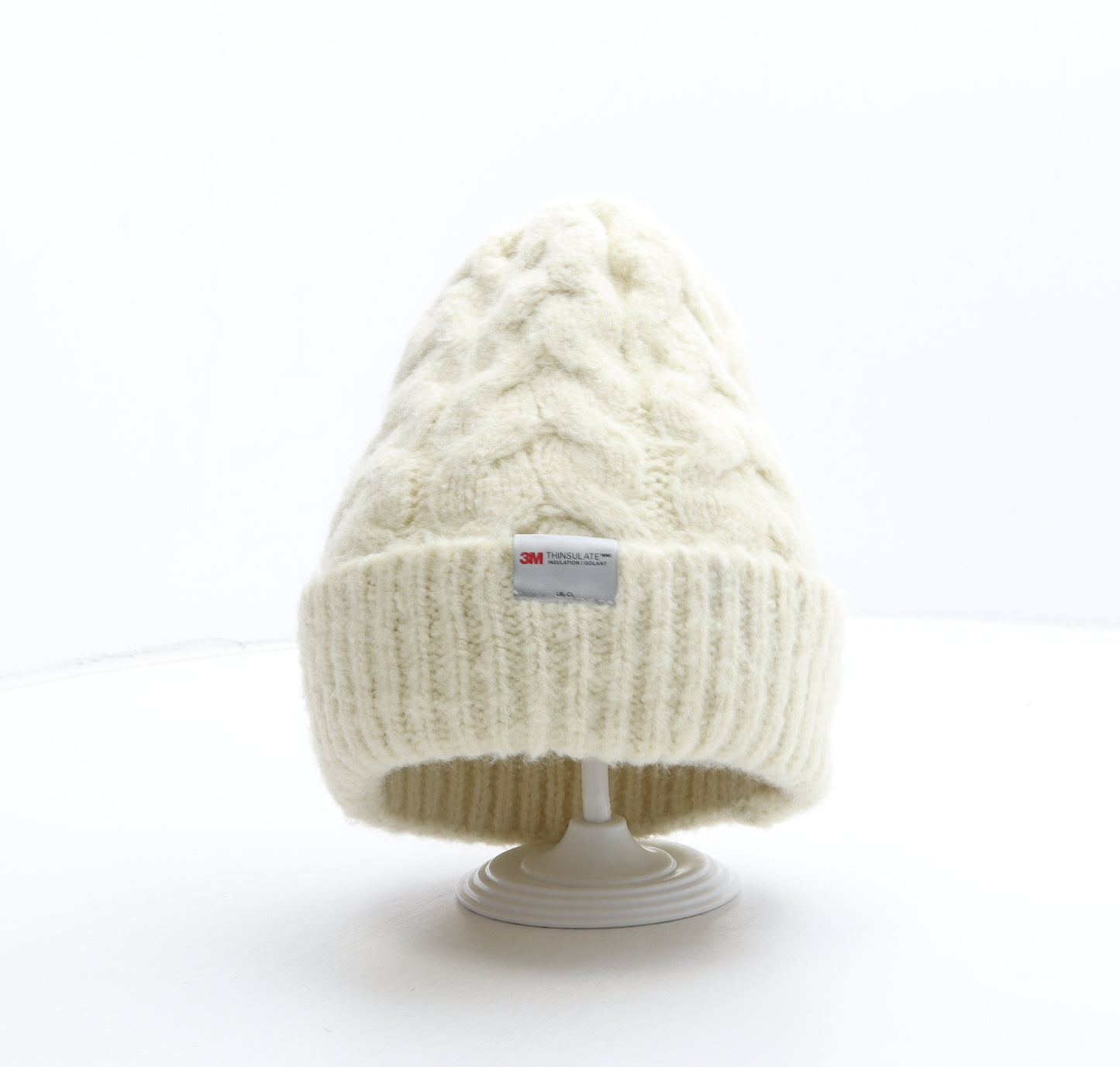 Primark Womens White Acrylic Beanie One Size - Thinsulate