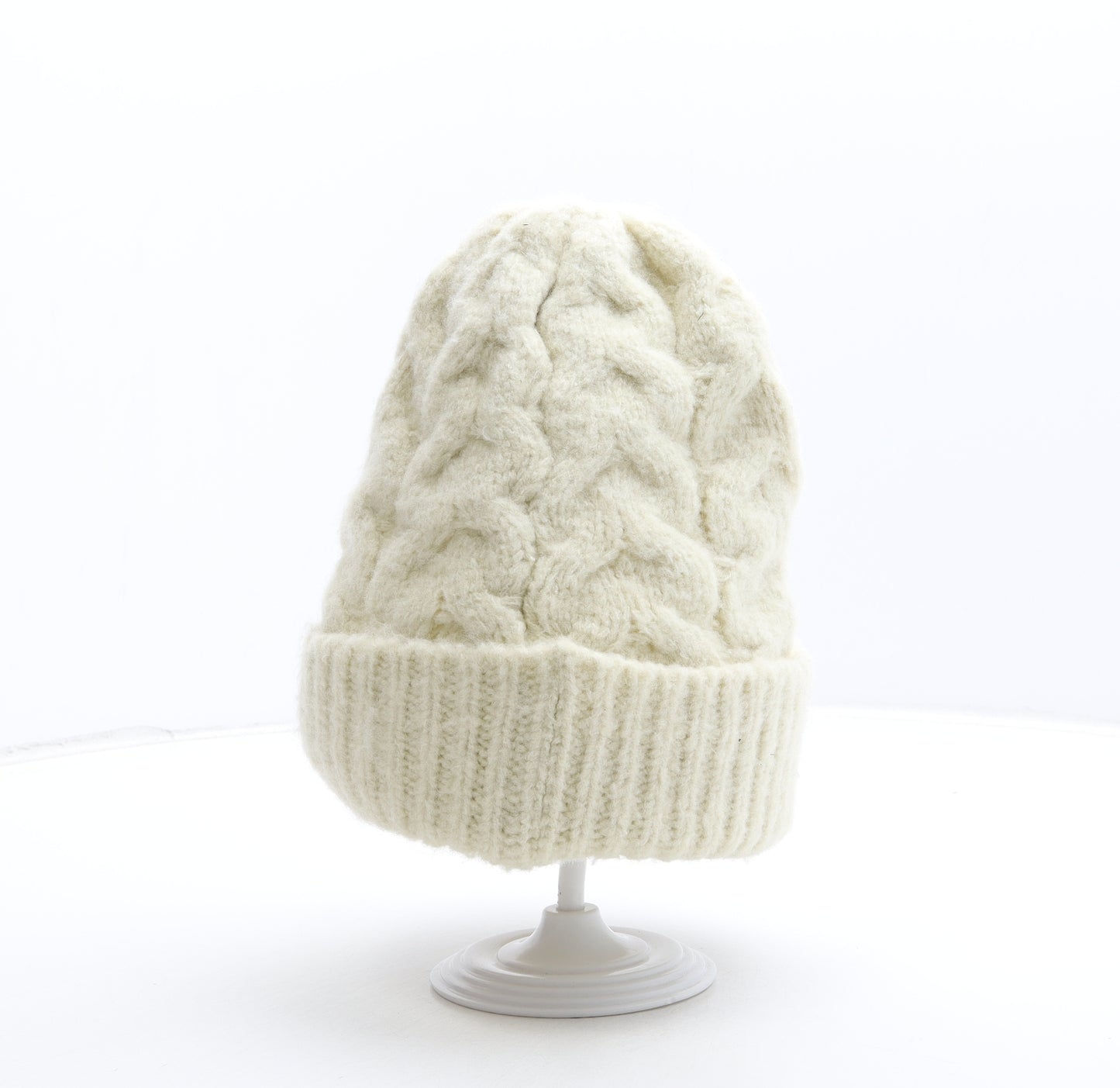 Primark Womens White Acrylic Beanie One Size - Thinsulate