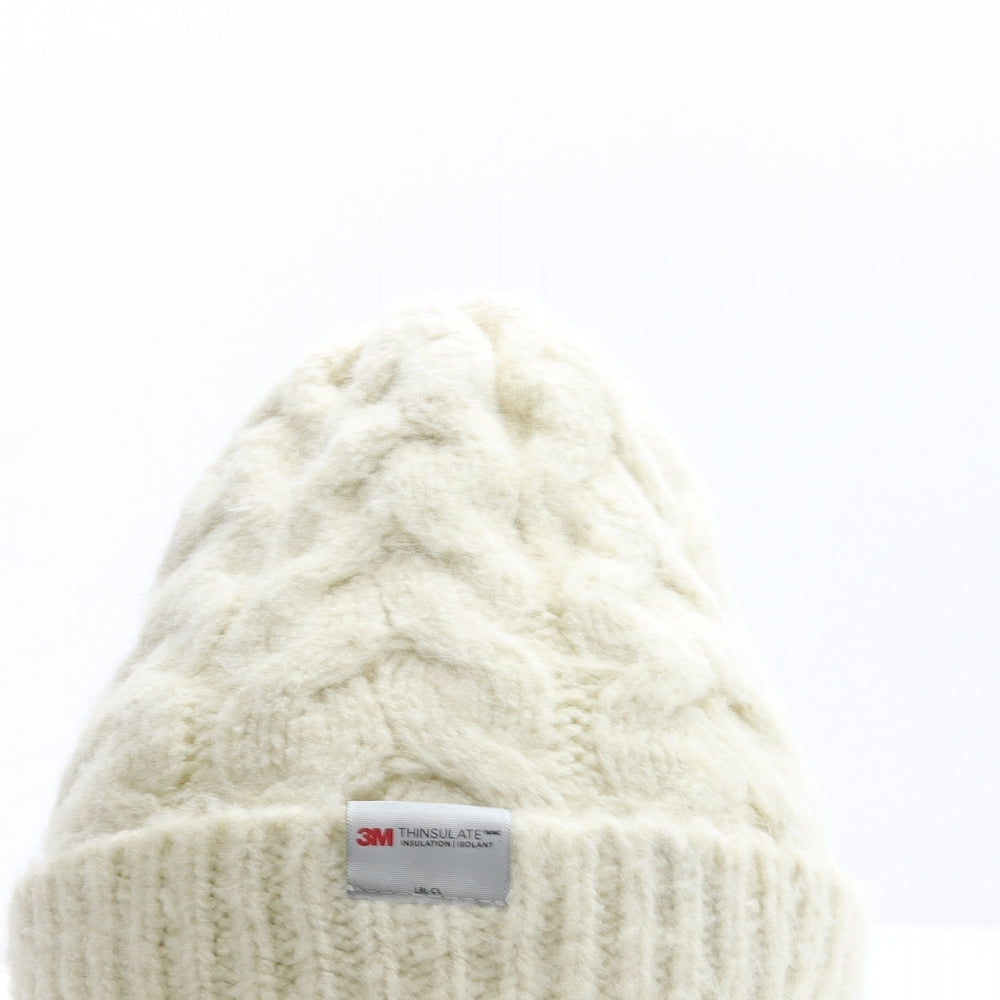 Primark Womens White Acrylic Beanie One Size - Thinsulate
