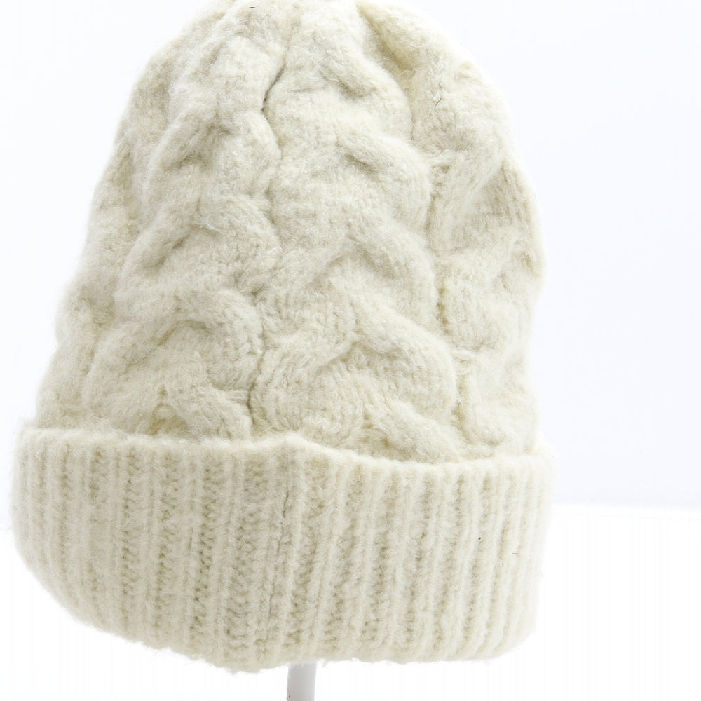 Primark Womens White Acrylic Beanie One Size - Thinsulate