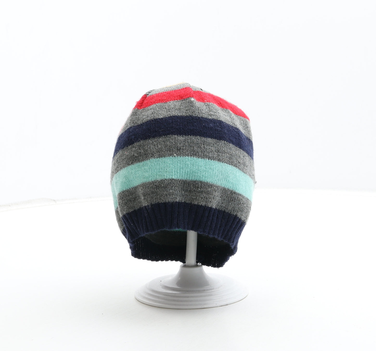 George Boys Multicoloured Striped Acrylic Beanie Size S