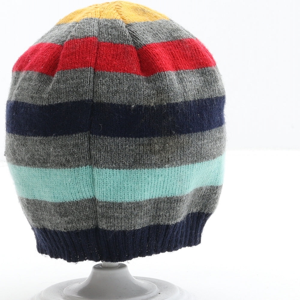 George Boys Multicoloured Striped Acrylic Beanie Size S