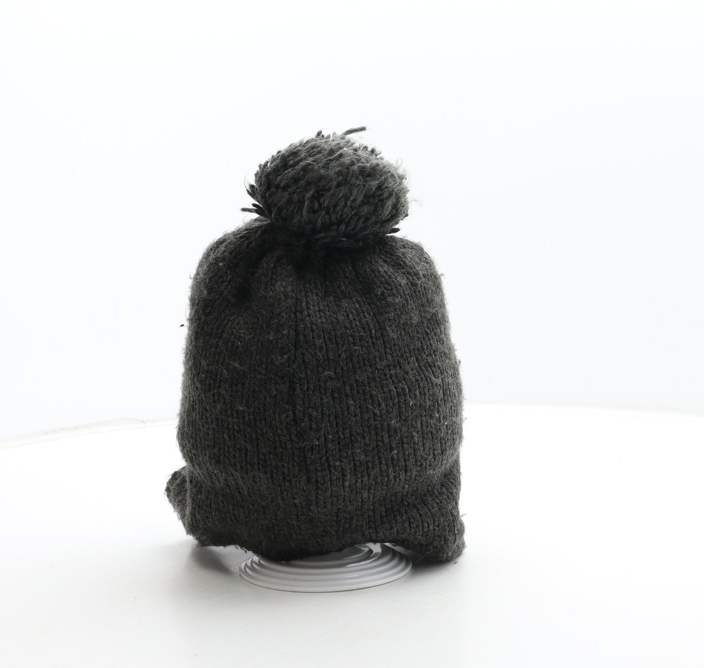 Preworn Boys Grey Acrylic Bonnet Size M - Penguin Detail