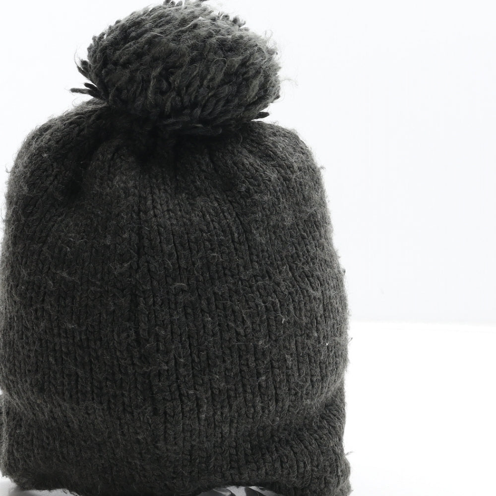 Preworn Boys Grey Acrylic Bonnet Size M - Penguin Detail