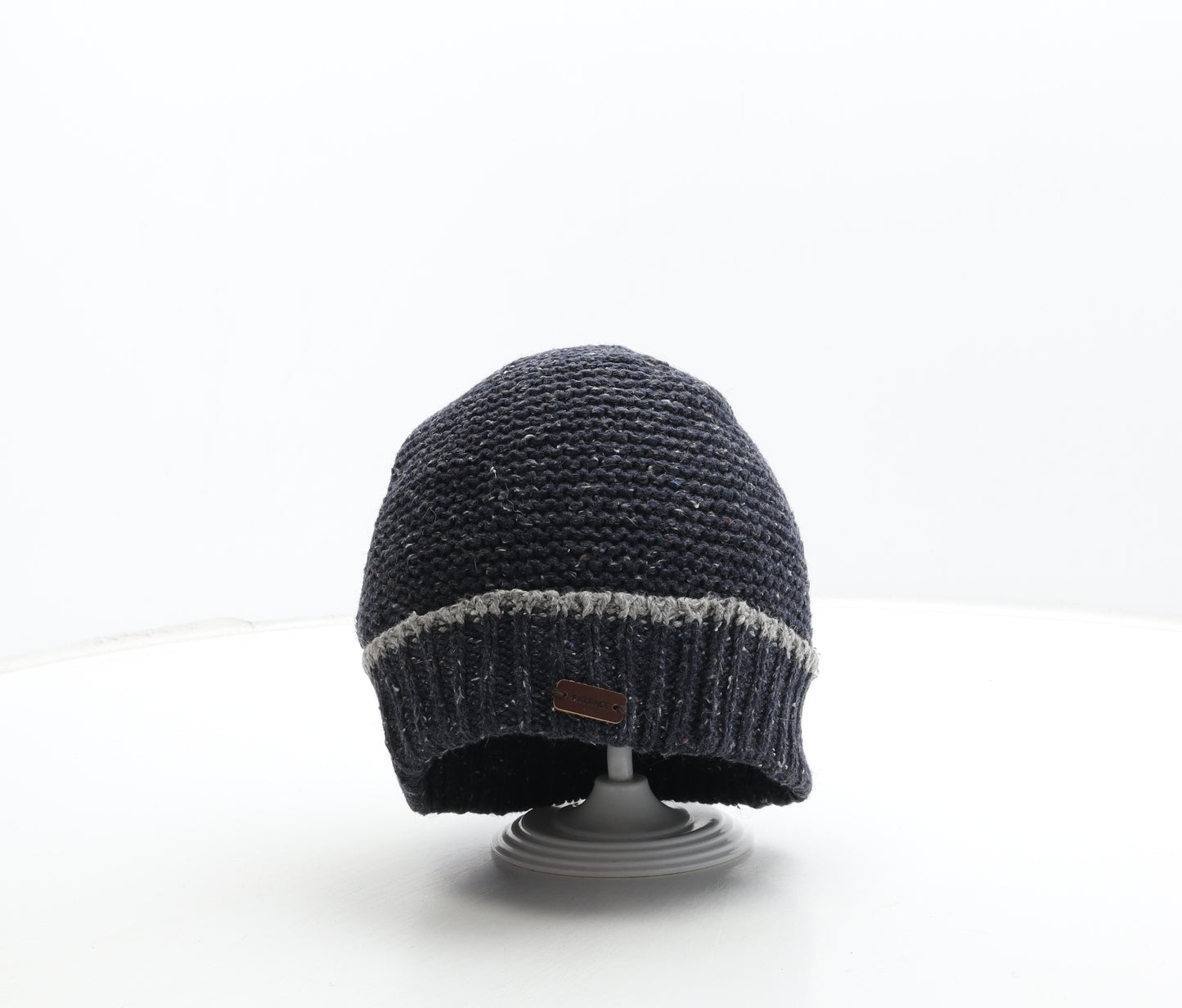 Fat Face Mens Blue Cotton Beanie One Size - Logo