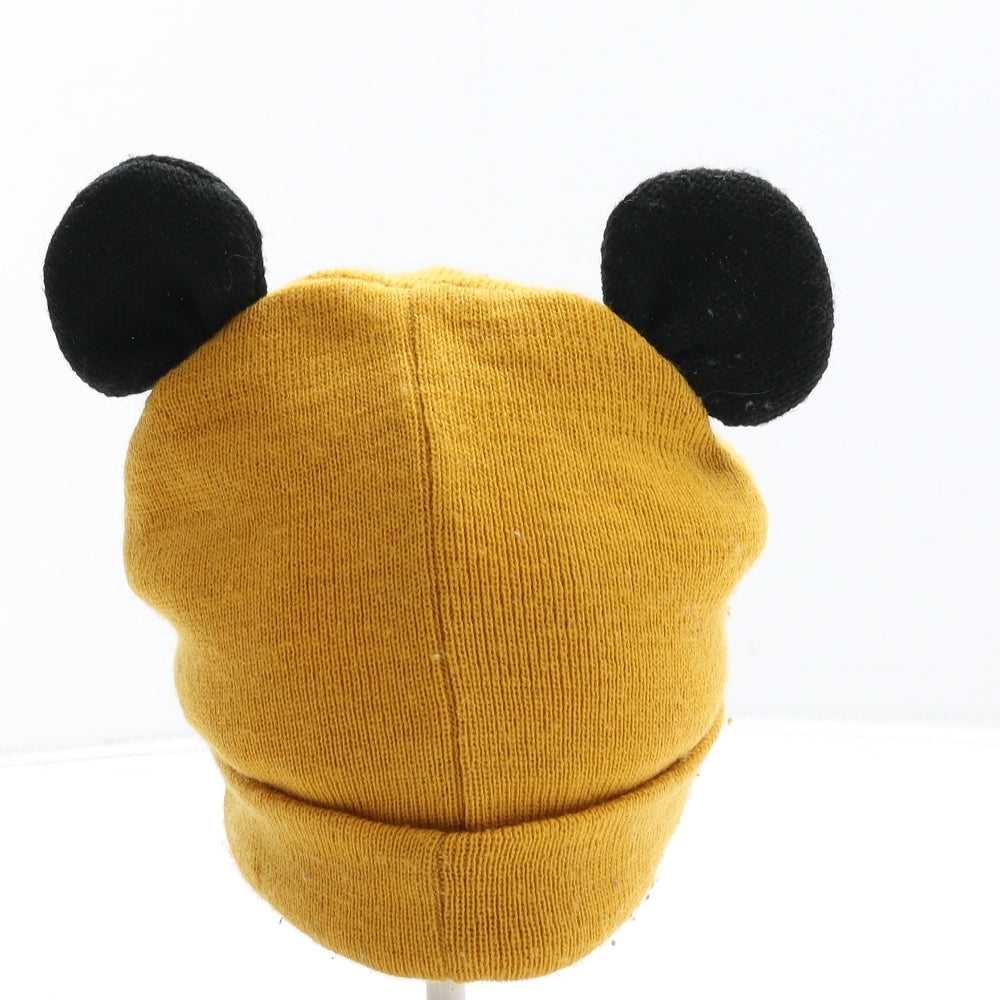 F&F Boys Yellow Acrylic Beanie Size S - Mickey Mouse