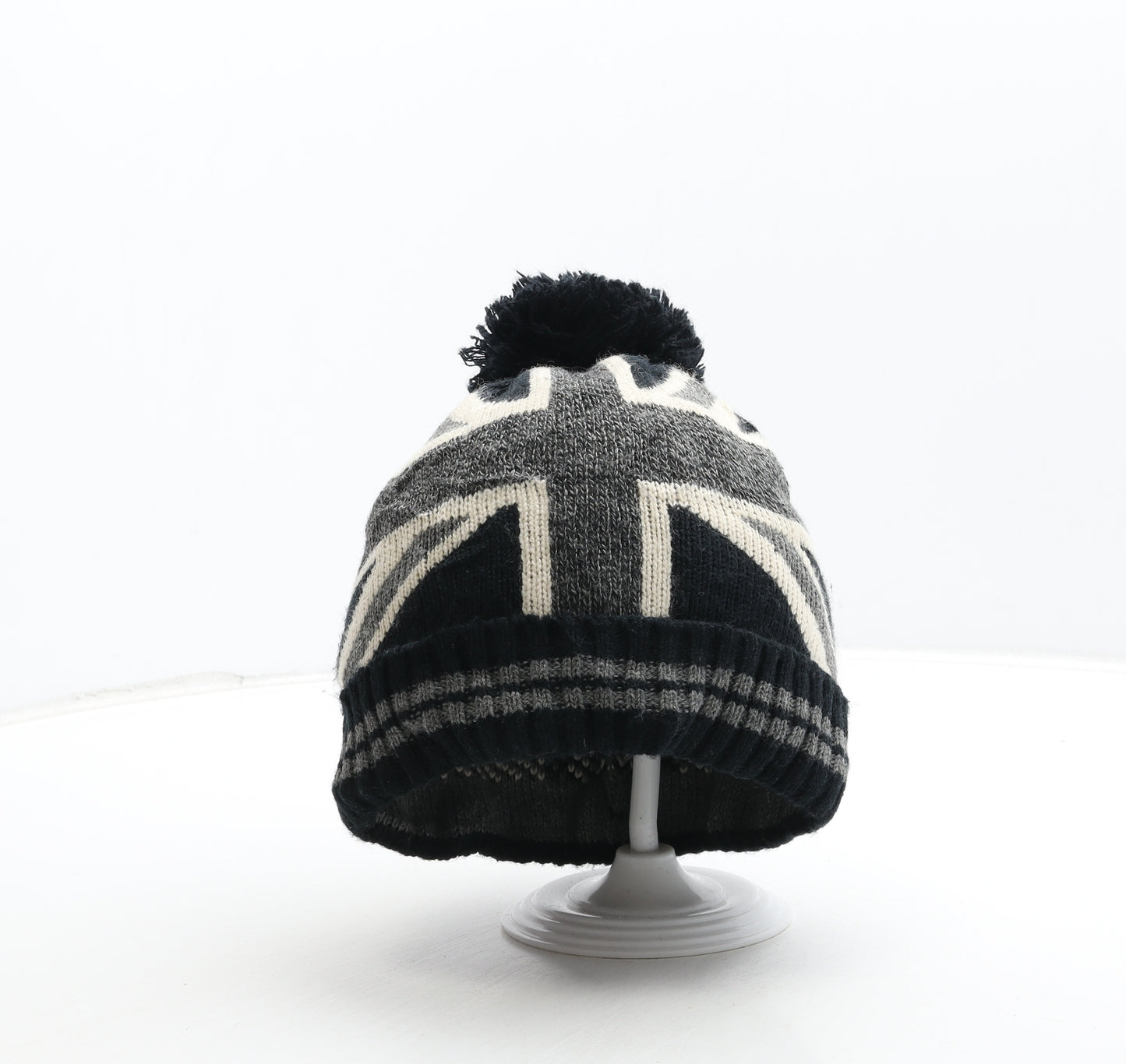 George Boys Multicoloured Acrylic Bobble Hat Size S - Union Jack Detail