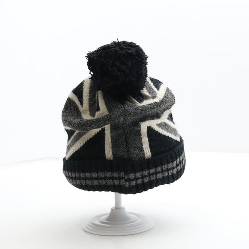 George Boys Multicoloured Acrylic Bobble Hat Size S - Union Jack Detail