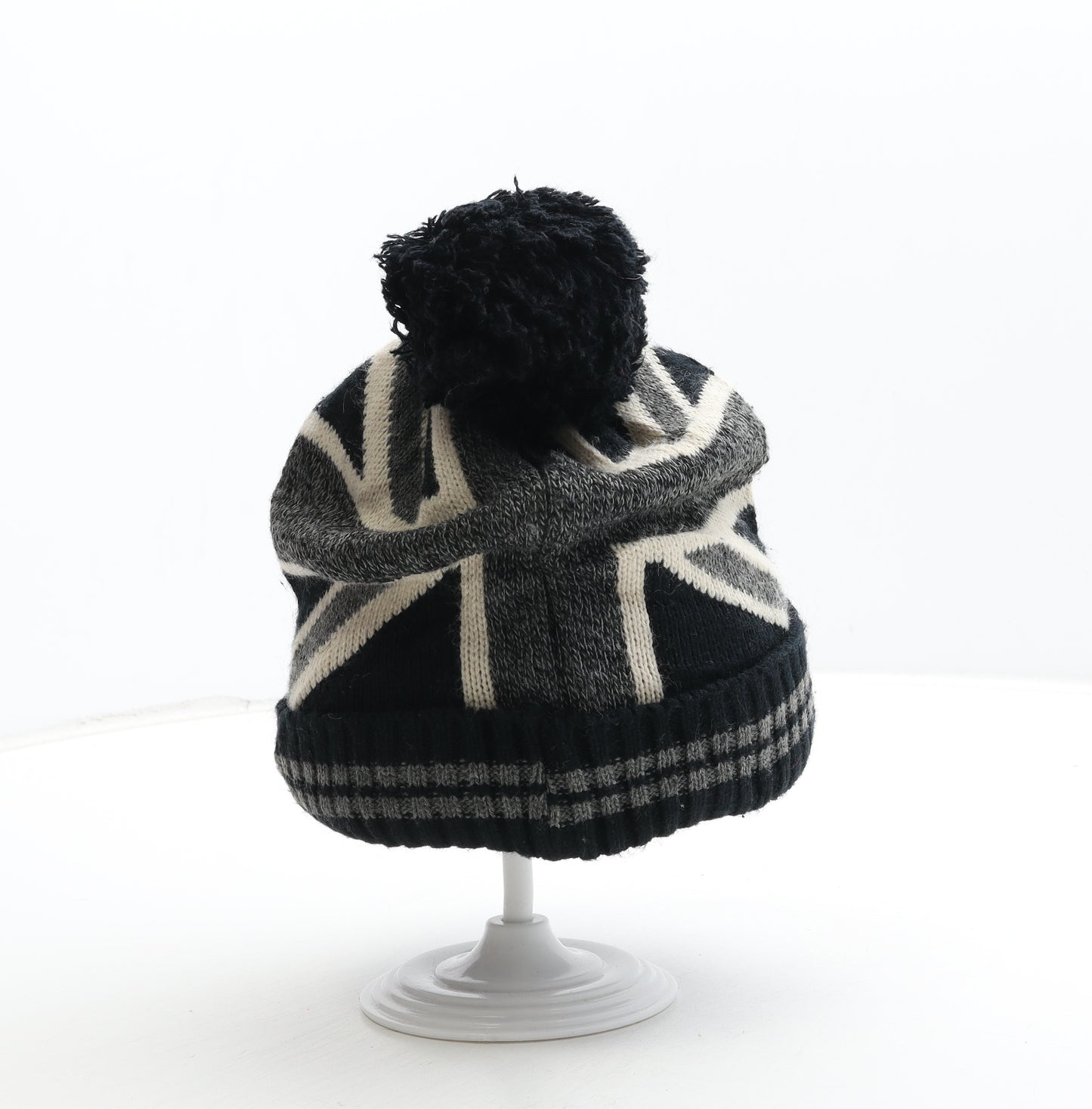 George Boys Multicoloured Acrylic Bobble Hat Size S - Union Jack Detail