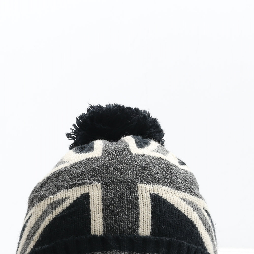George Boys Multicoloured Acrylic Bobble Hat Size S - Union Jack Detail