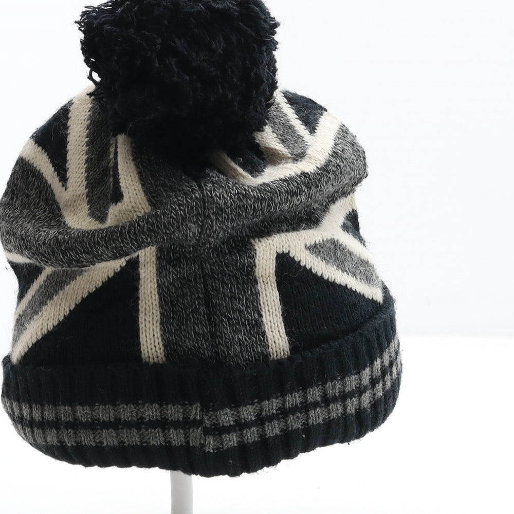 George Boys Multicoloured Acrylic Bobble Hat Size S - Union Jack Detail