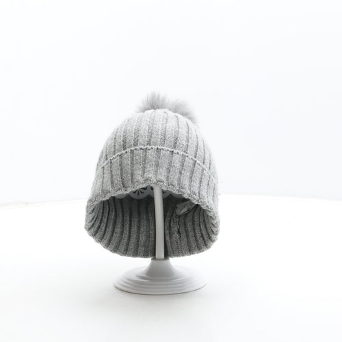 Primark Boys Grey Acrylic Bobble Hat Size M