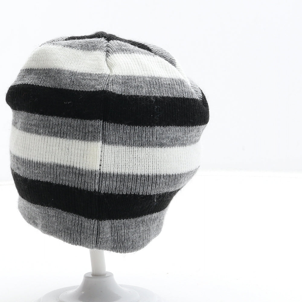 PEP&CO Boys Multicoloured Striped Acrylic Beanie One Size