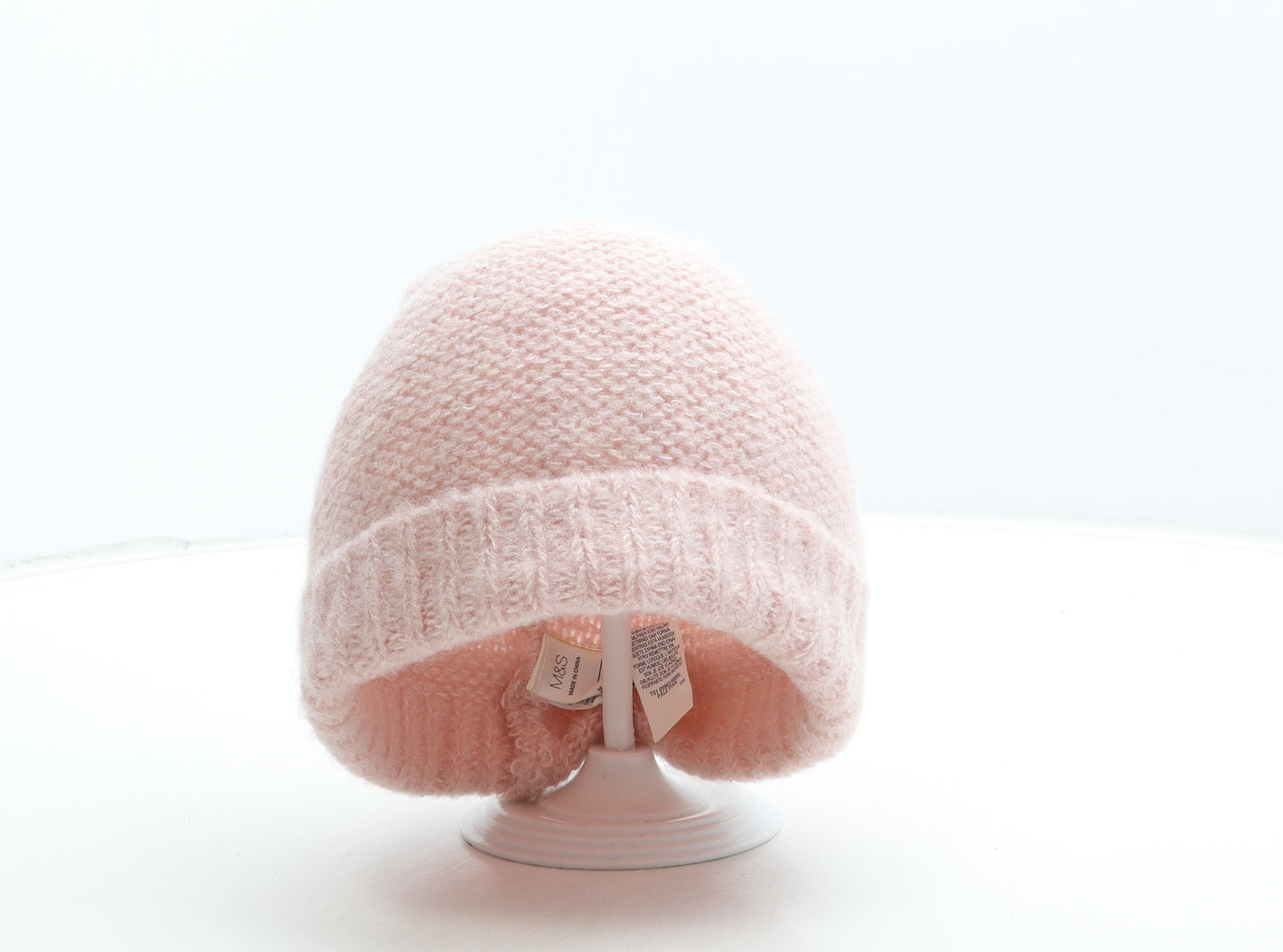 Marks and Spencer Womens Pink Acrylic Beanie One Size
