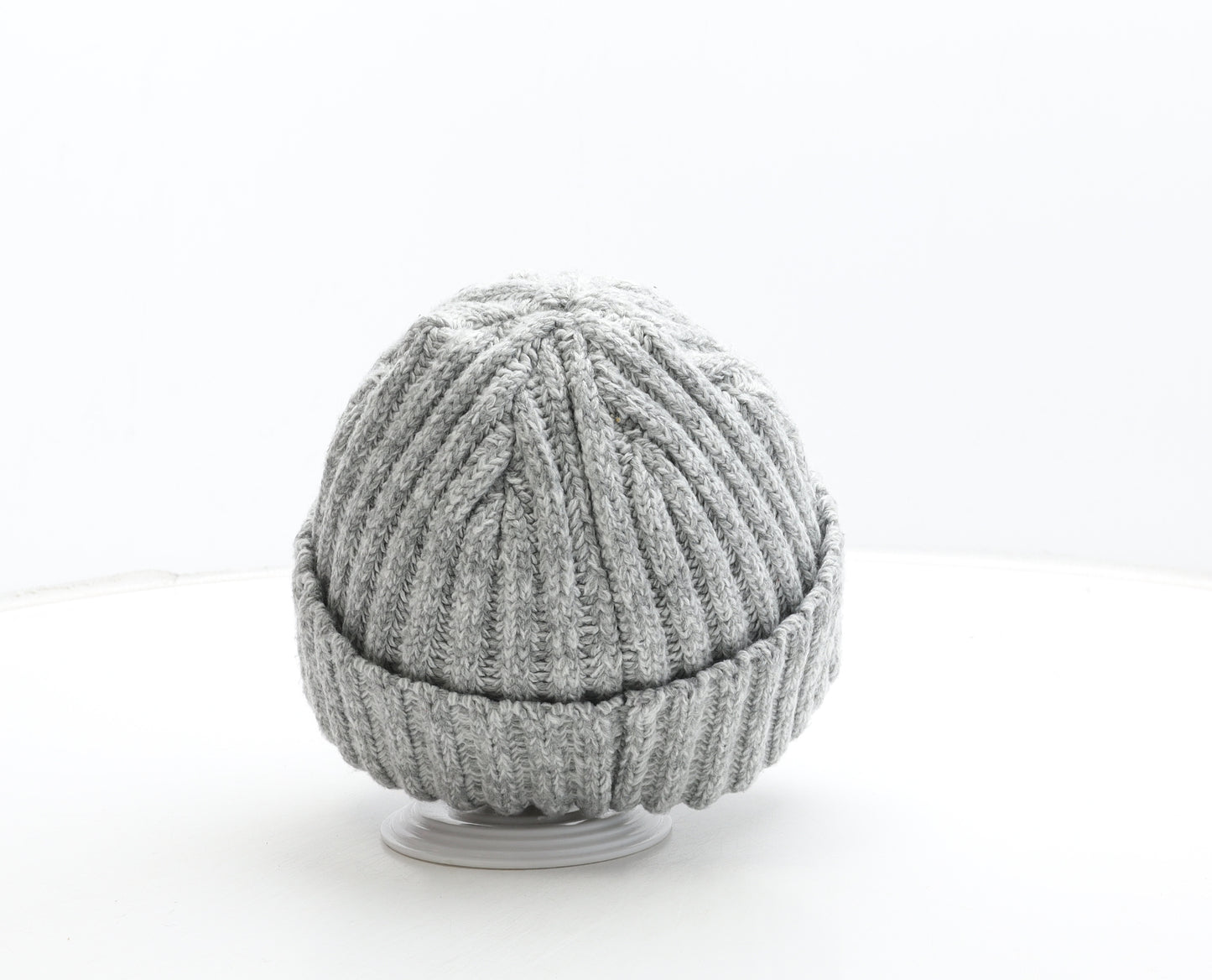 PEP&CO Mens Grey Acrylic Beanie One Size