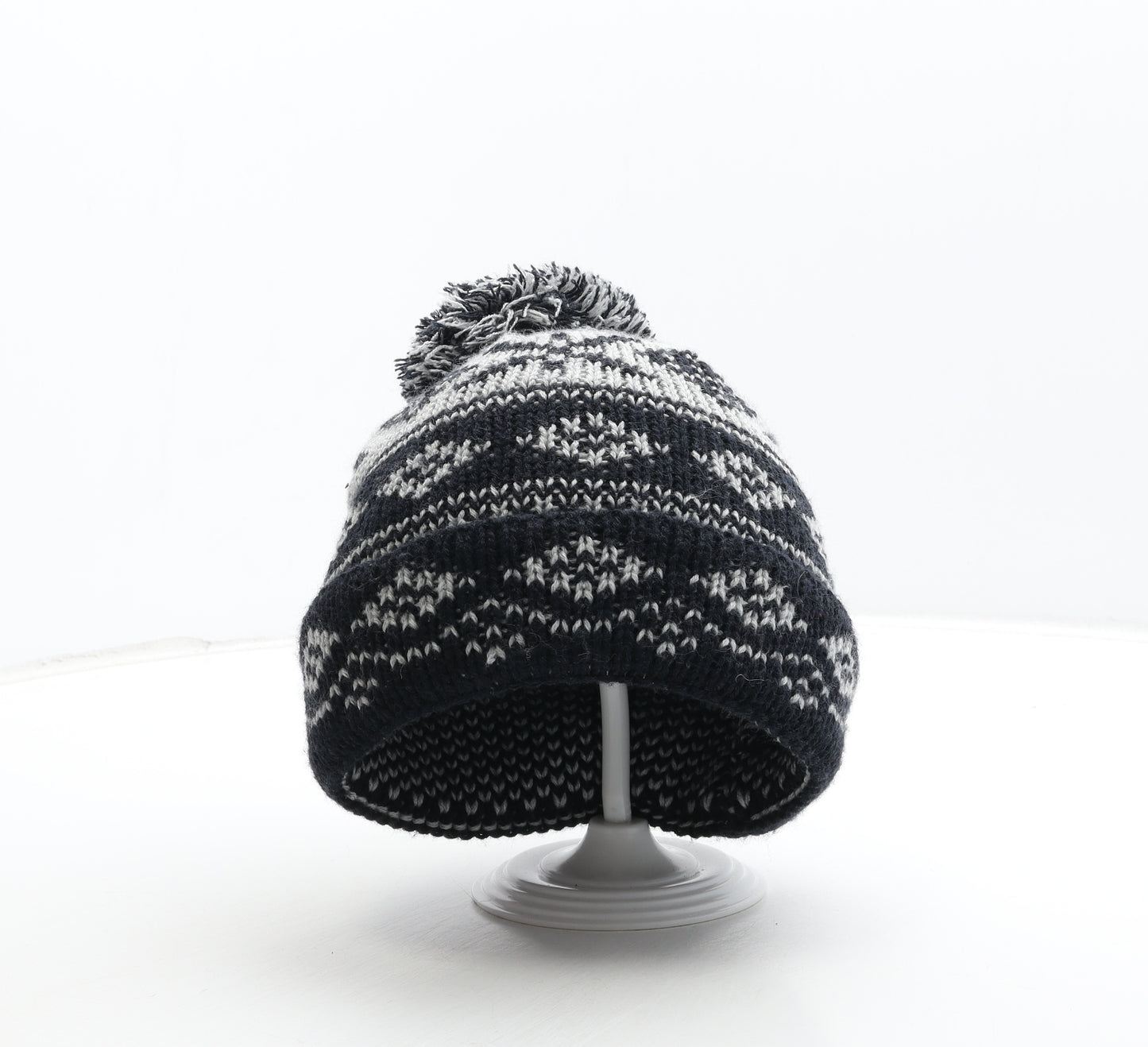 Avenue Mens Blue Fair Isle Acrylic Boonie Hat One Size
