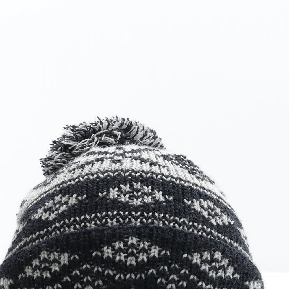Avenue Mens Blue Fair Isle Acrylic Boonie Hat One Size