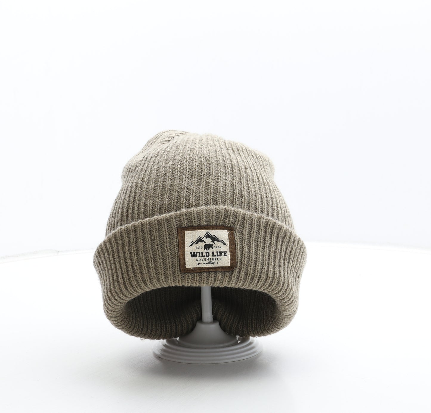 Wild Life Adventures Mens Brown Acrylic Beanie One Size