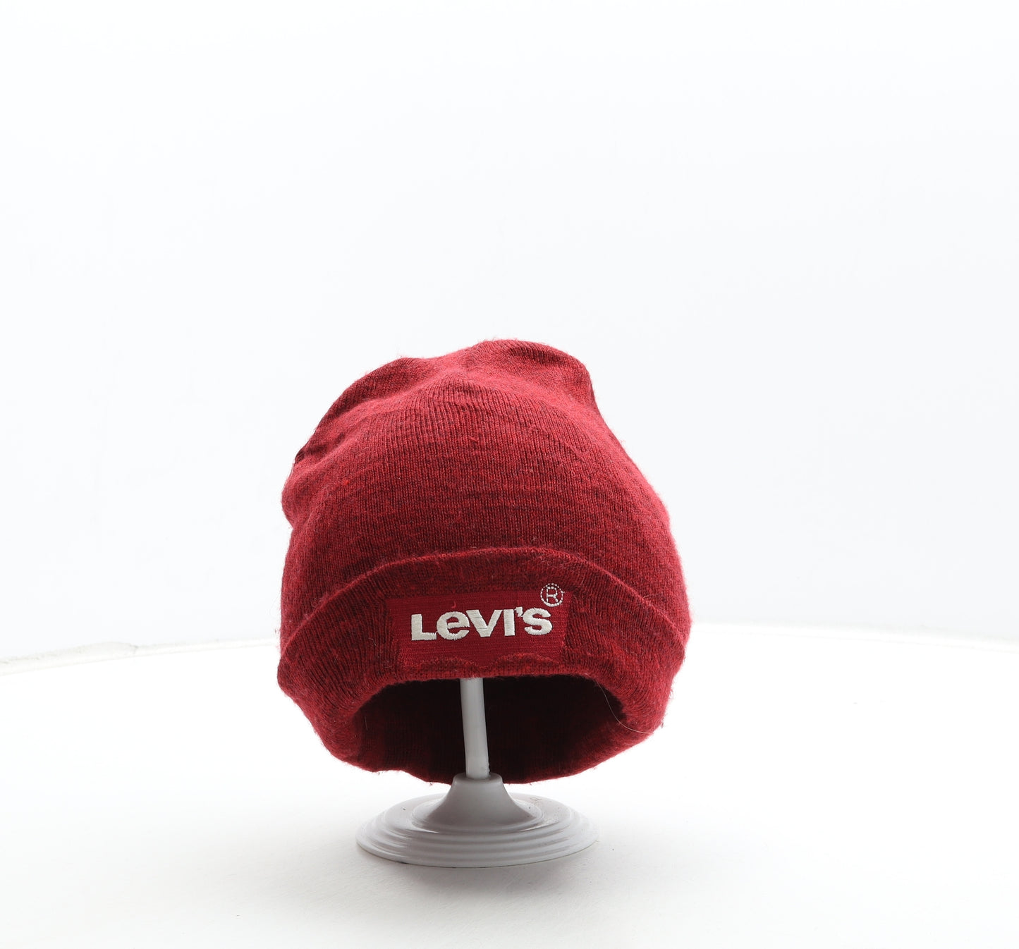 Levi's Mens Red Acrylic Beanie One Size - Logo