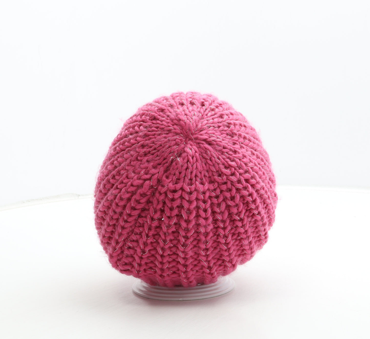 Preworn Womens Pink Acrylic Beanie One Size