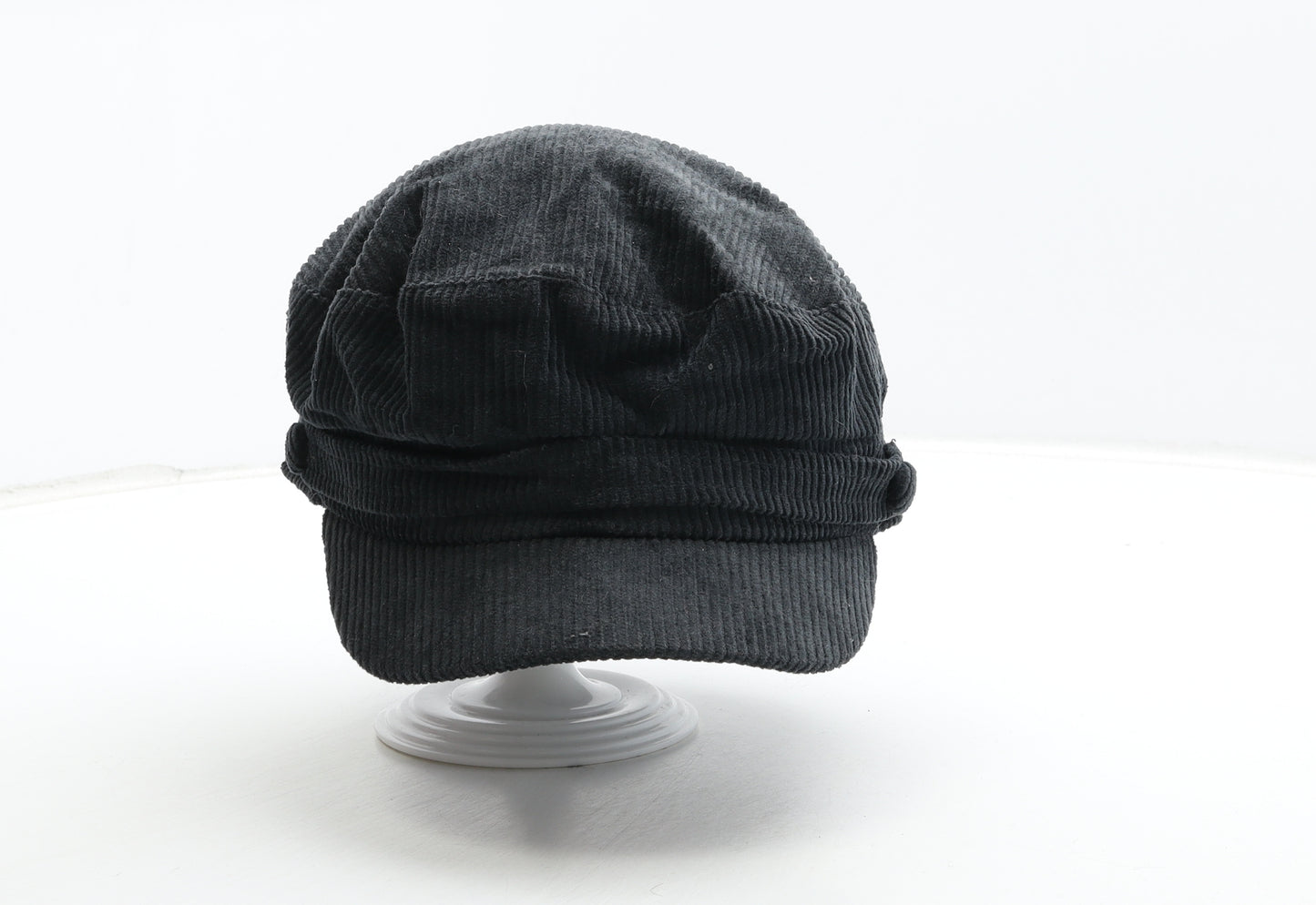 The Hat Comapny Womens Black Cotton Peaked Cap One Size