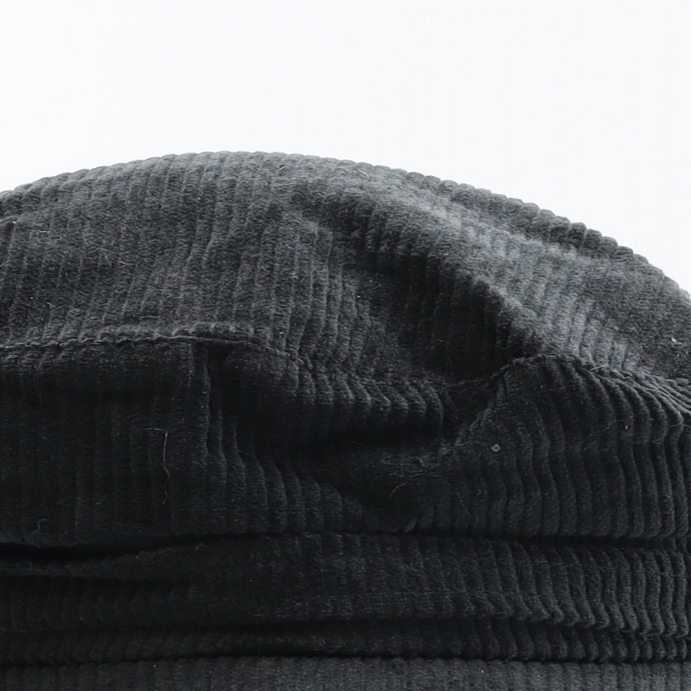 The Hat Comapny Womens Black Cotton Peaked Cap One Size
