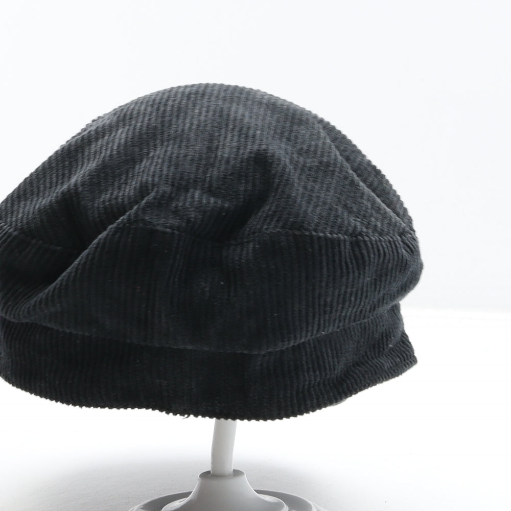 The Hat Comapny Womens Black Cotton Peaked Cap One Size