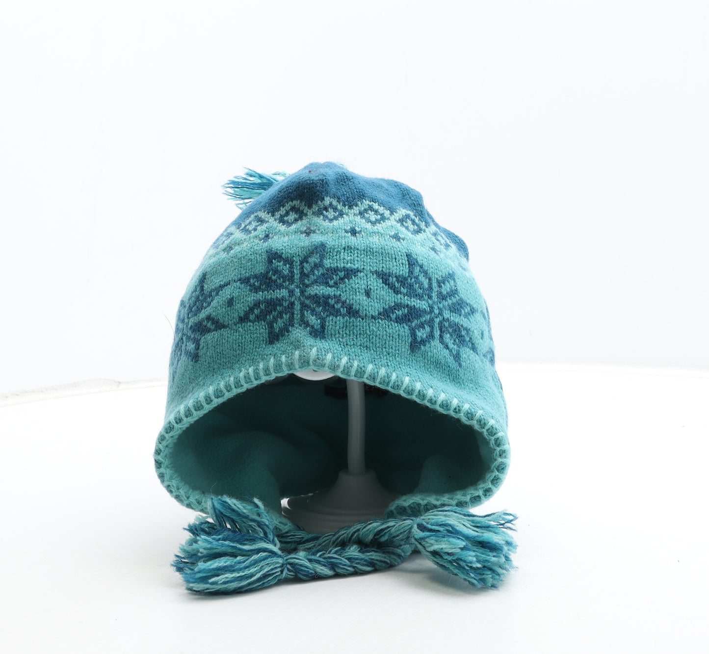 Parallel Boys Blue Fair Isle Wool Bonnet One Size