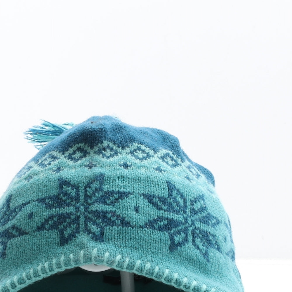 Parallel Boys Blue Fair Isle Wool Bonnet One Size