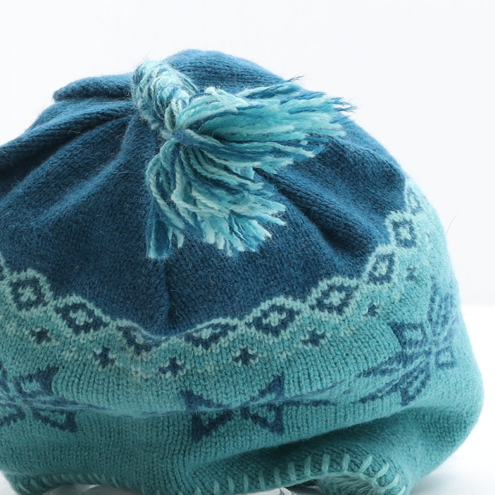 Parallel Boys Blue Fair Isle Wool Bonnet One Size