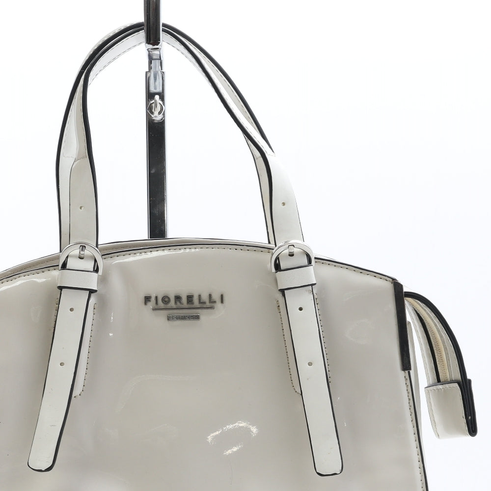 Fiorelli Womens White Polyurethane Top Handle Bag Size Medium