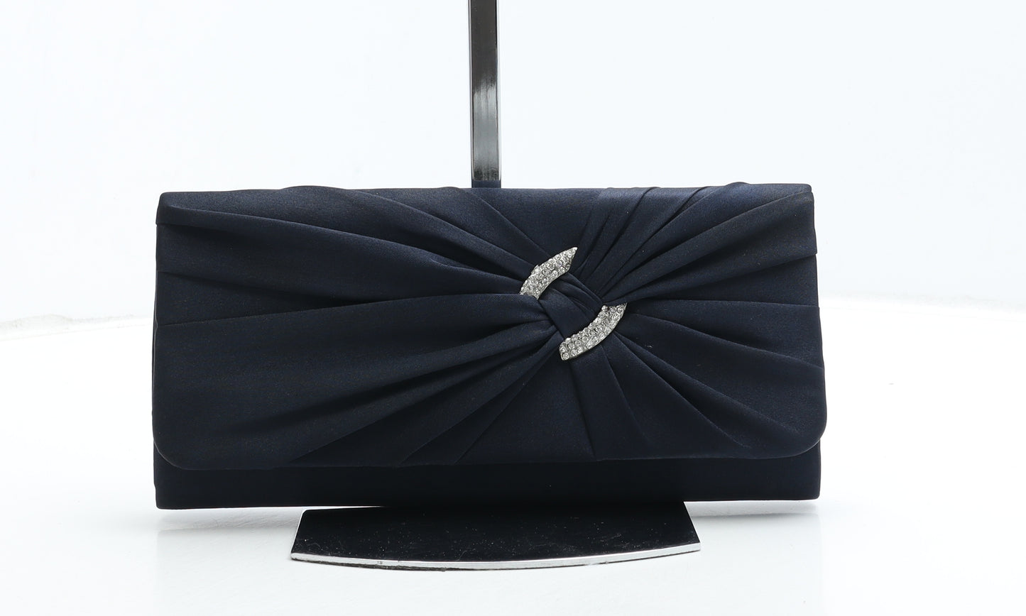 Preworn Womens Navy Polyester Clutch Size Small