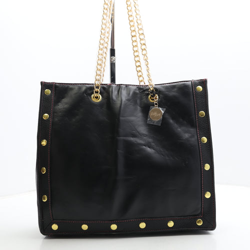 Nicki Minaj Womens Black Polyurethane Top Handle Bag Size Large