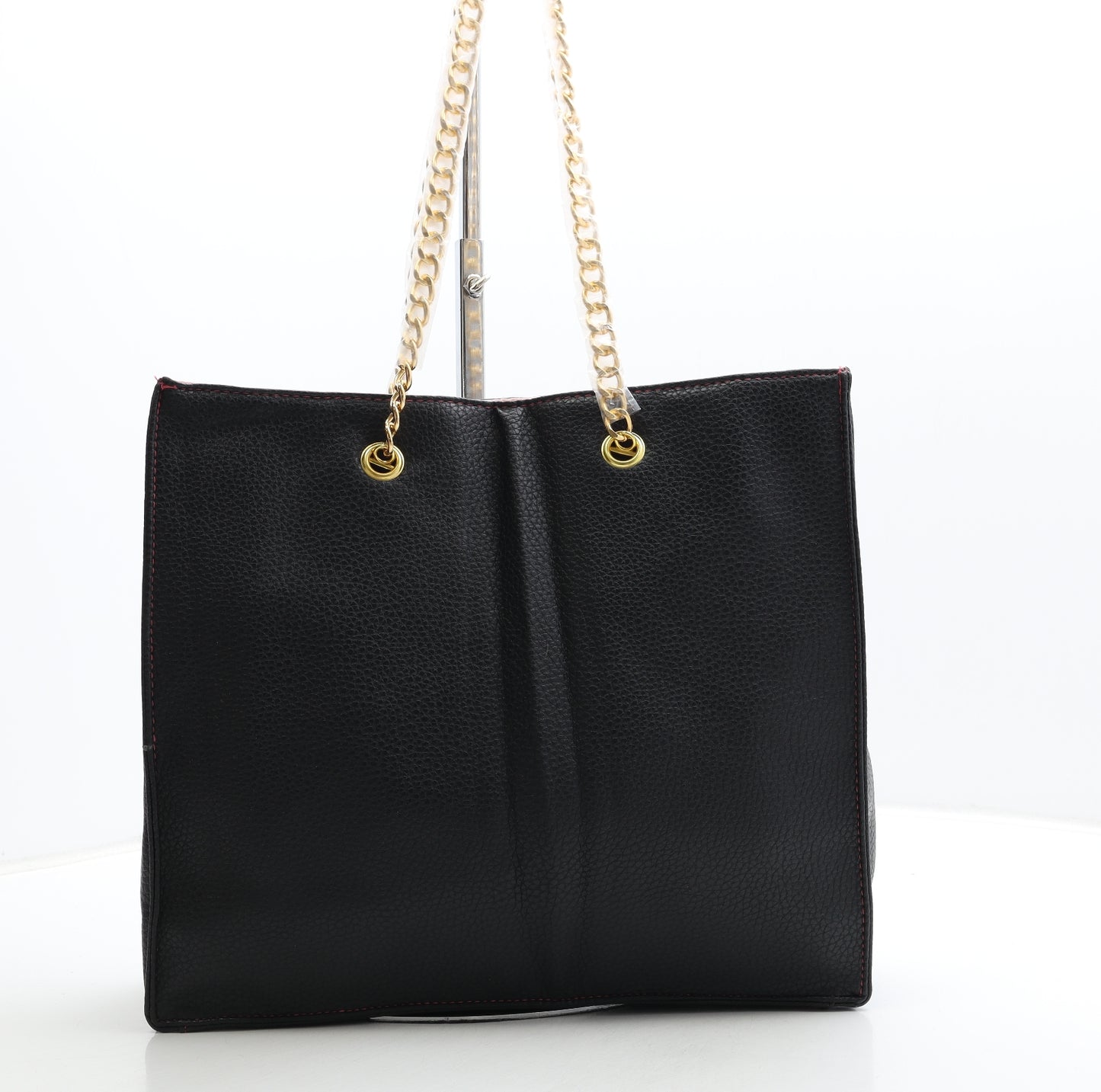 Nicki Minaj Womens Black Polyurethane Top Handle Bag Size Large