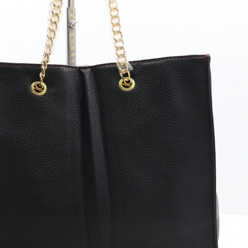 Nicki Minaj Womens Black Polyurethane Top Handle Bag Size Large