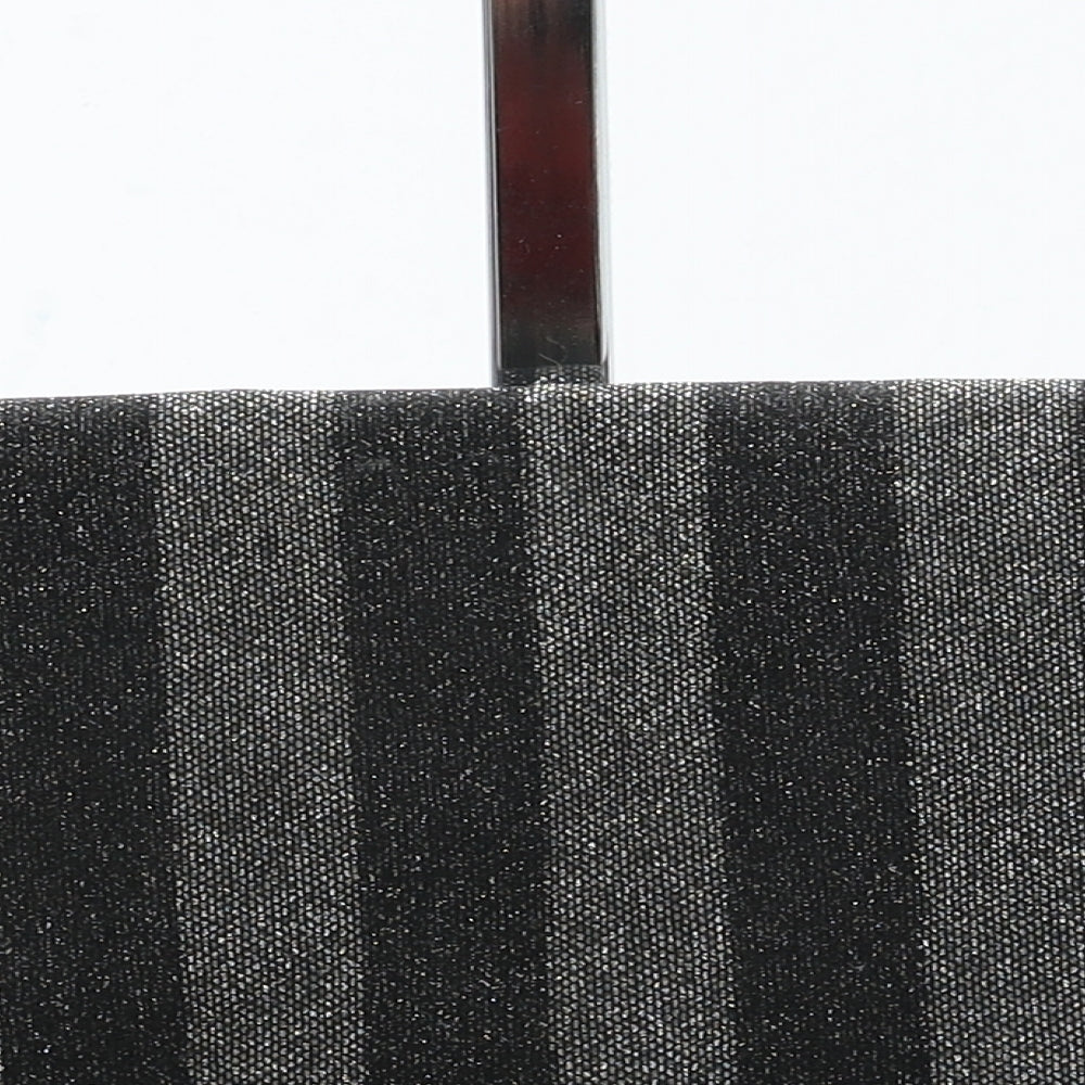 Victoria's Secret Womens Black Striped Polyester Clutch Size Small
