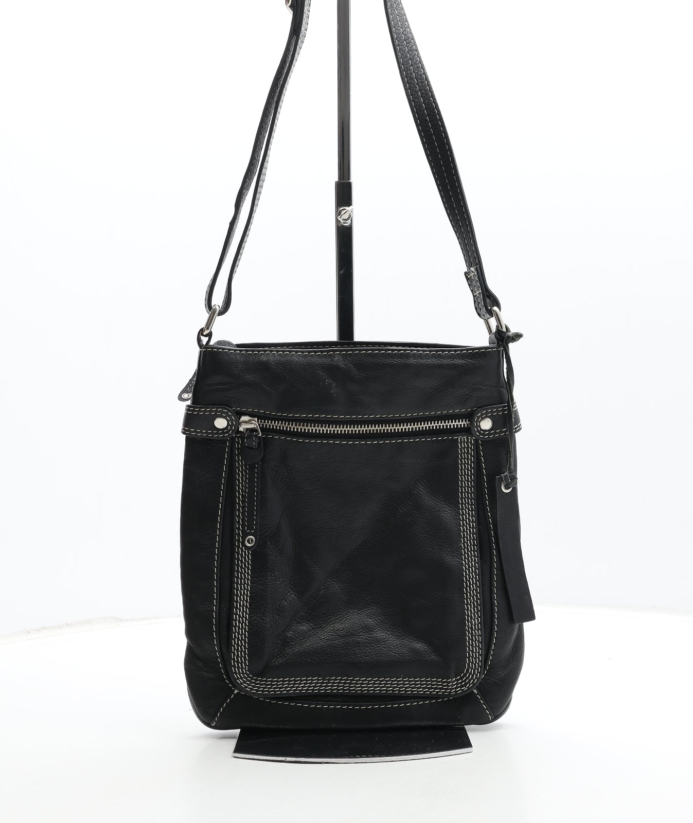 Lloyd Baker Womens Black Leather Crossbody Size Medium