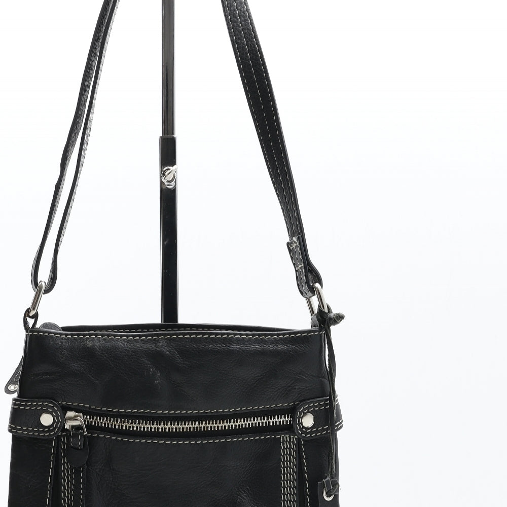 Lloyd Baker Womens Black Leather Crossbody Size Medium