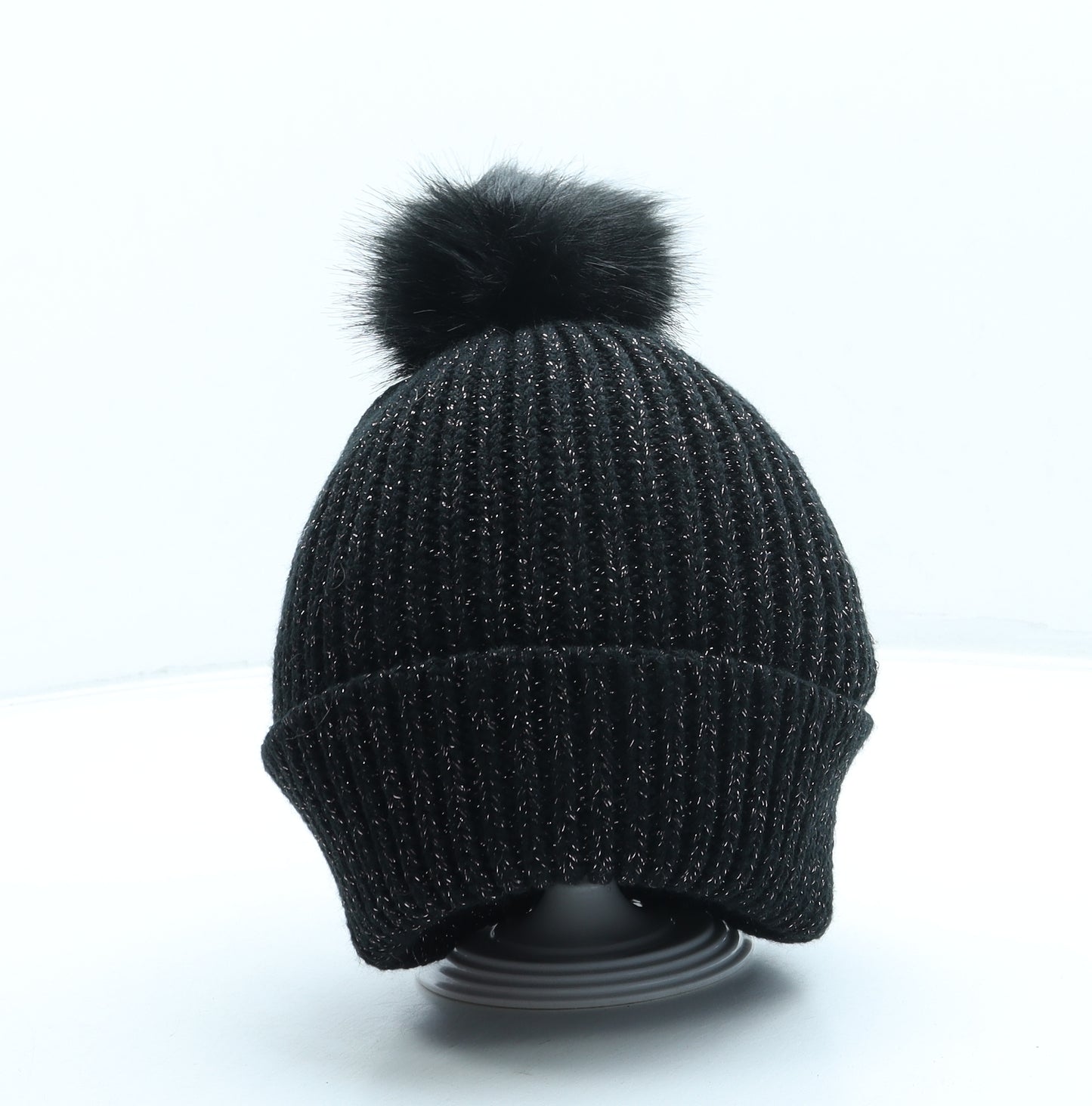 Marks and Spencer Womens Black Acrylic Bobble Hat One Size - Pom Pom