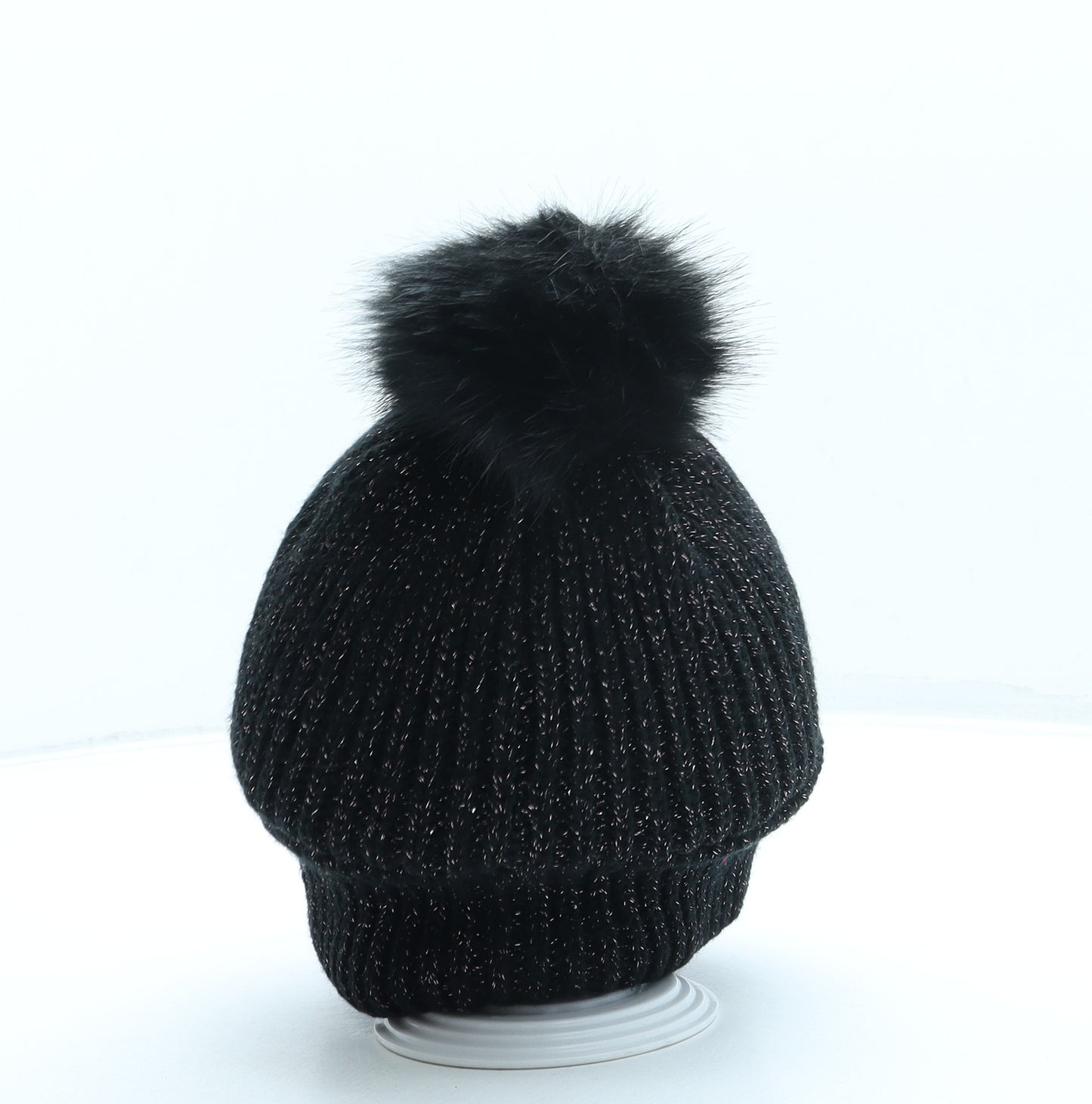 Marks and Spencer Womens Black Acrylic Bobble Hat One Size - Pom Pom