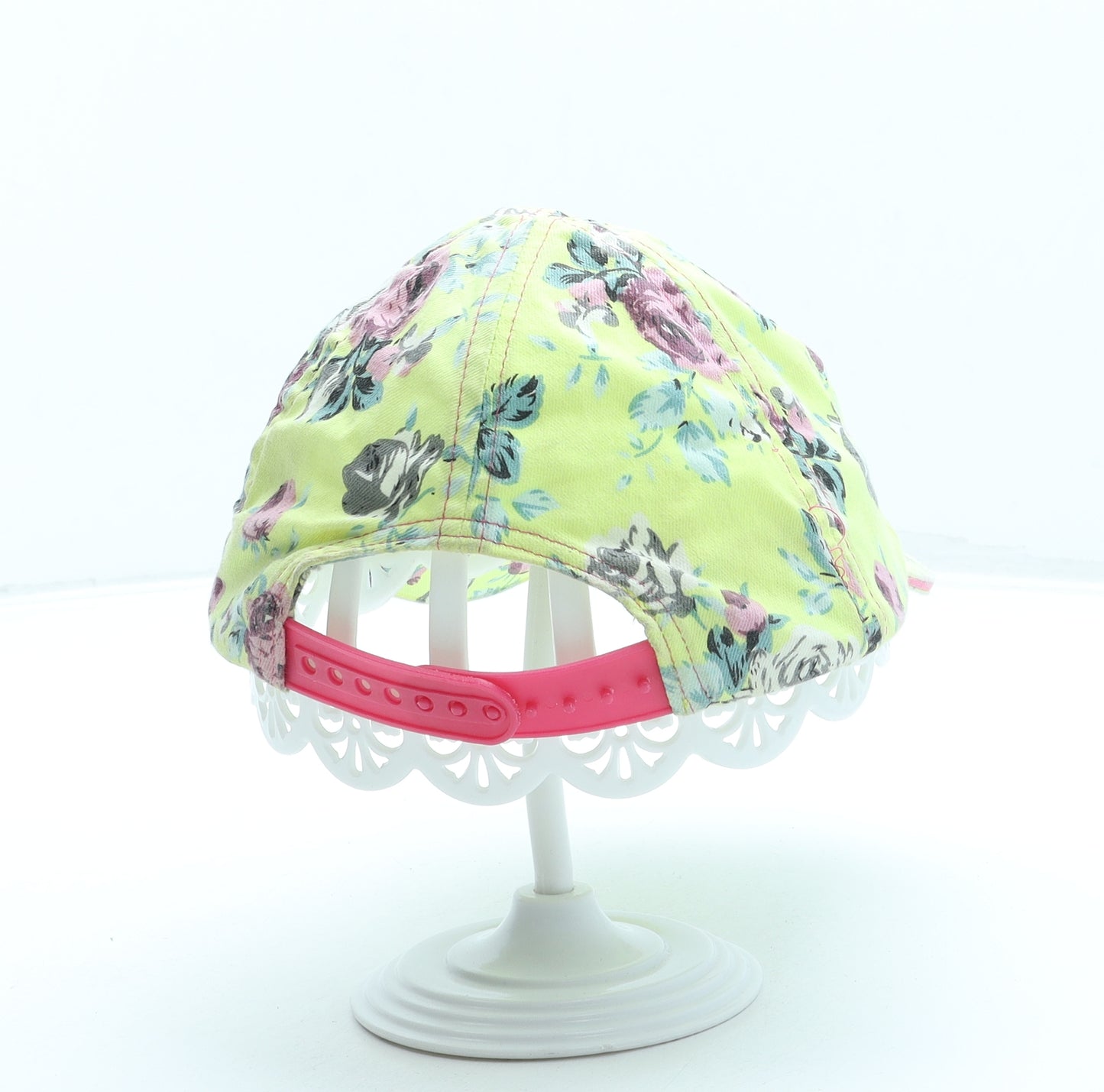 Marks and Spencer Girls Green Floral Cotton Baseball Cap One Size