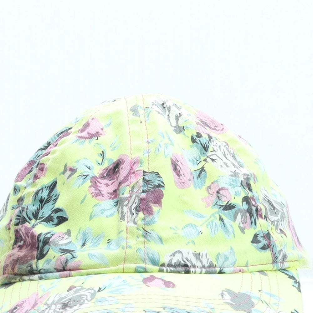Marks and Spencer Girls Green Floral Cotton Baseball Cap One Size
