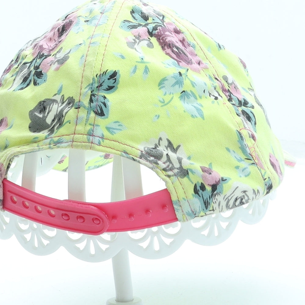 Marks and Spencer Girls Green Floral Cotton Baseball Cap One Size